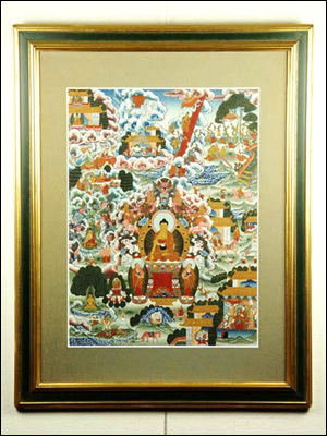 10976-仏教仏画「釈迦伝図」