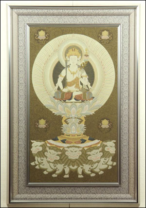 13115-仏教仏画「文殊菩薩」