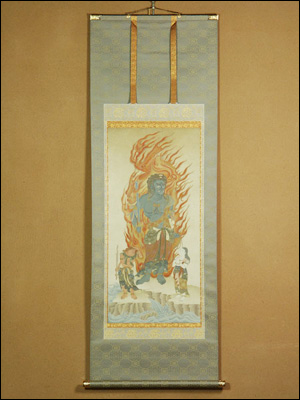 20253-仏教仏画「掛け軸 不動明王」
