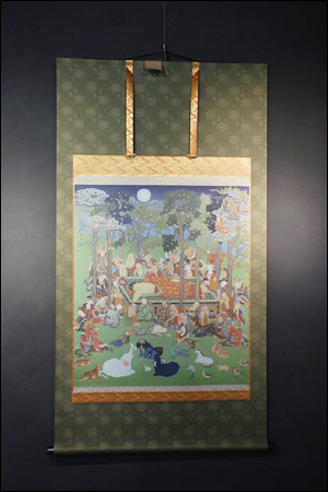 20304-複製仏画「掛け軸 釈迦涅槃図」