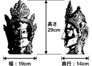 菩薩仏頭サイズ