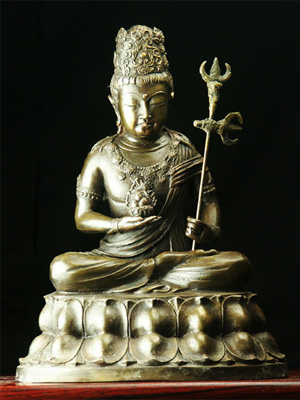47222-仏教仏像「虚空蔵菩薩(銅色)」