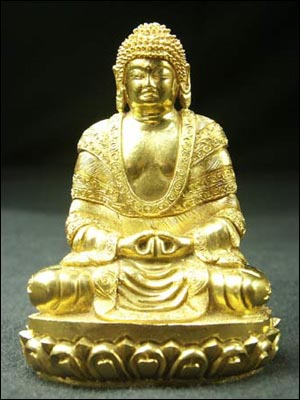 47263-仏教仏像「純金 阿弥陀如来」