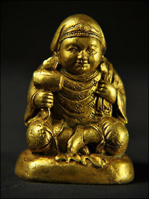 47016-極小仏像「七福神 大黒天(金銅仏)」
