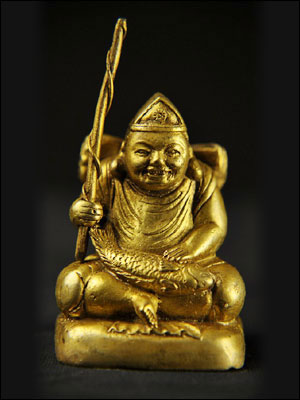 47017-極小仏像「七福神 恵比寿(金銅仏)」