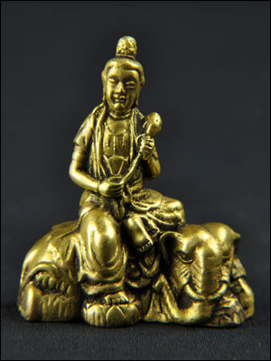 47086-極小仏像「普賢菩薩(金銅仏)」
