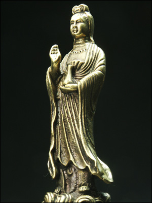 48017-極小仏像「観音菩薩」