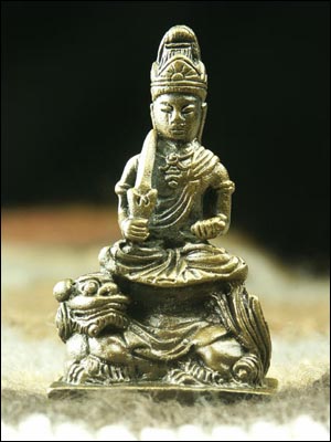 48123-極小仏像「文殊菩薩」