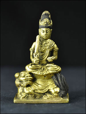 61197-極小仏像「文殊菩薩(金銅仏)」