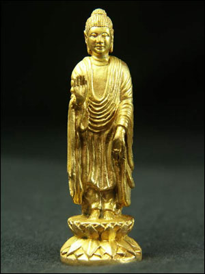 61202-極小仏像「阿弥陀如来(鍍金)」