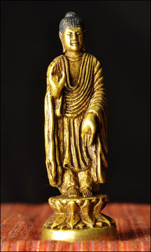 61362-極小仏像「阿弥陀如来(金銅仏)」