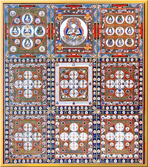 84002-仏画色紙「金剛界曼荼羅」