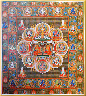 84010-仏画色紙「法華曼荼羅」