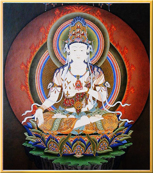 84012-仏画色紙「虚空蔵菩薩」