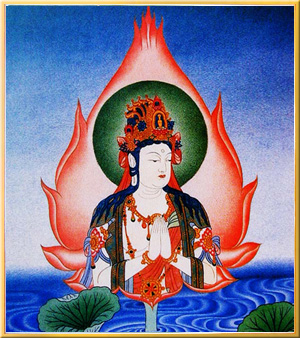 84015-仏画色紙「勢至菩薩」