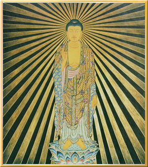 84018-仏画色紙「阿弥陀如来」