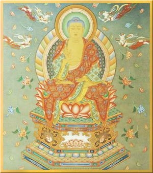 84025-仏画色紙「釈迦如来」