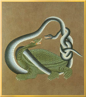 84032-仏画色紙「北方神玄武」